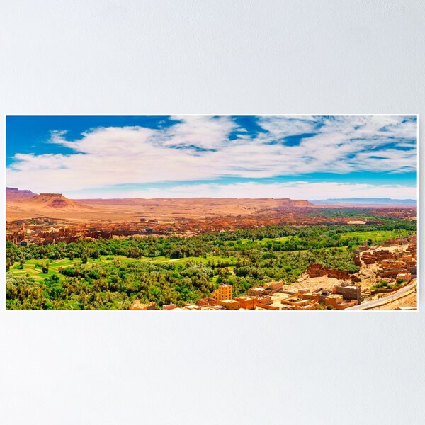 Panorama of the Tinghir Oasis, Morocco   Poster RB1412 product Offical oasis Merch