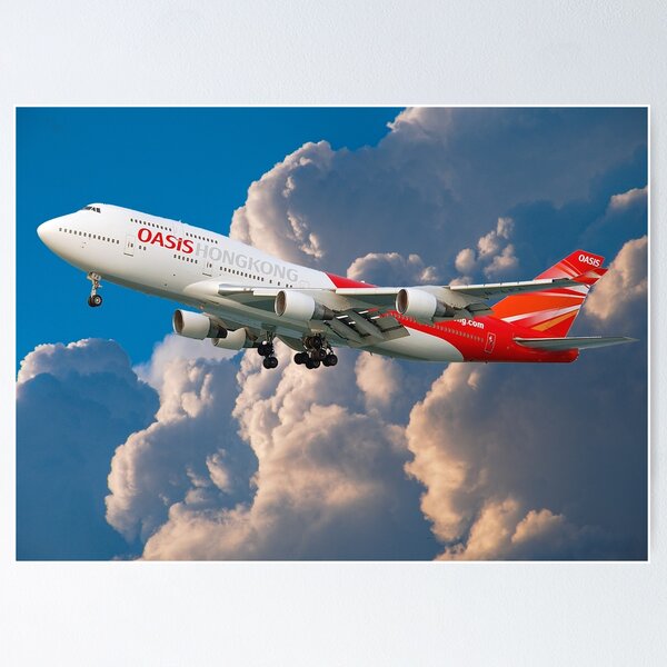 Oasis Boeing 747-400  Poster RB1412 product Offical oasis Merch