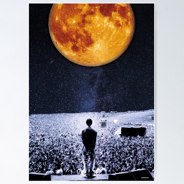 Vintage Space Design of Oasis Liam Gallagher  Poster RB1412 product Offical oasis Merch
