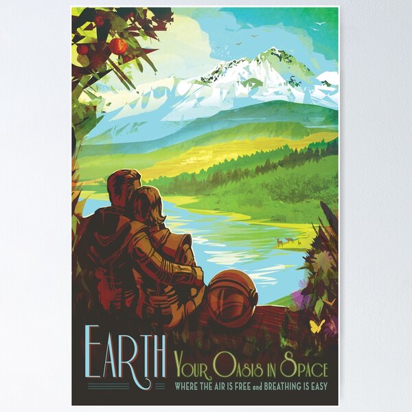 EARTH, Your Oasis in Space! Poster RB1412 product Offical oasis Merch