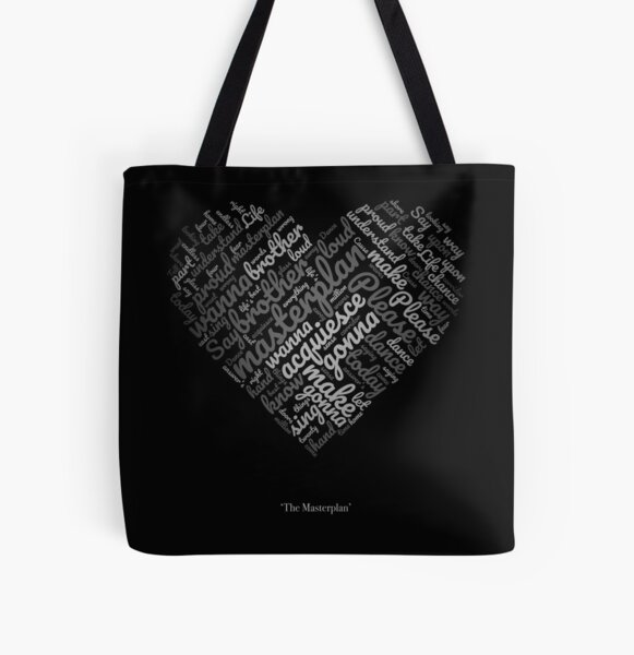 Oasis | The Masterplan | Black and White All Over Print Tote Bag RB1412 product Offical oasis Merch