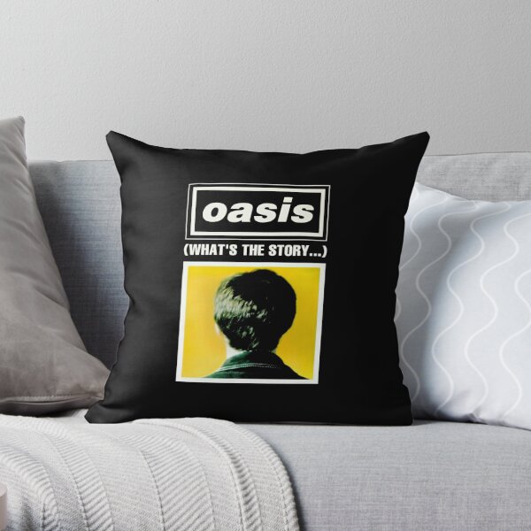 oasis classic rock Throw Pillow RB1412 product Offical oasis Merch