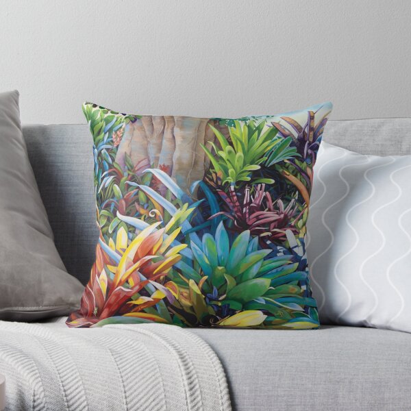 Bromeliad Oasis Diptych Throw Pillow RB1412 product Offical oasis Merch
