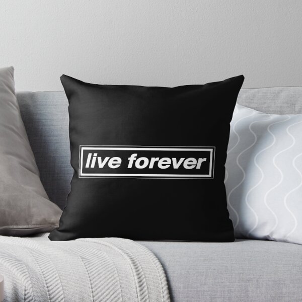 Live Forever [THE ORIGINAL & BEST!] - OASIS Band Tribute - MADE IN THE 90s Throw Pillow RB1412 product Offical oasis Merch