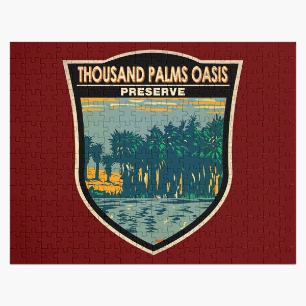 Thousand Palms Oasis Preserve California Badge Jigsaw Puzzle RB1412 product Offical oasis Merch