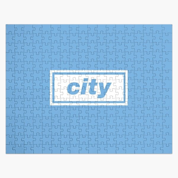 City' Manchester City FC Oasis inspired design in white Jigsaw Puzzle RB1412 product Offical oasis Merch
