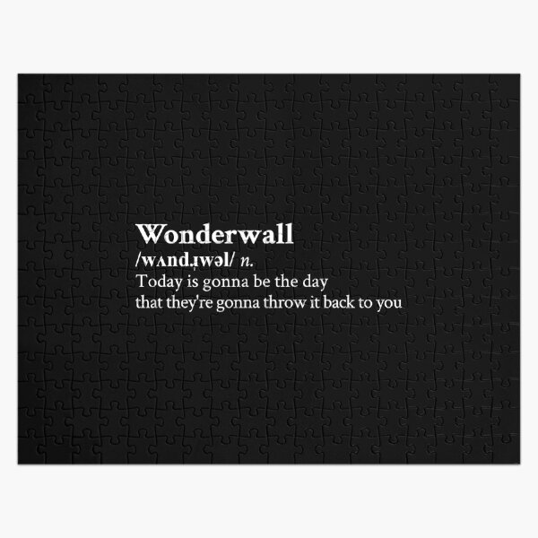 Wonderwall by Oasis Black Jigsaw Puzzle RB1412 product Offical oasis Merch