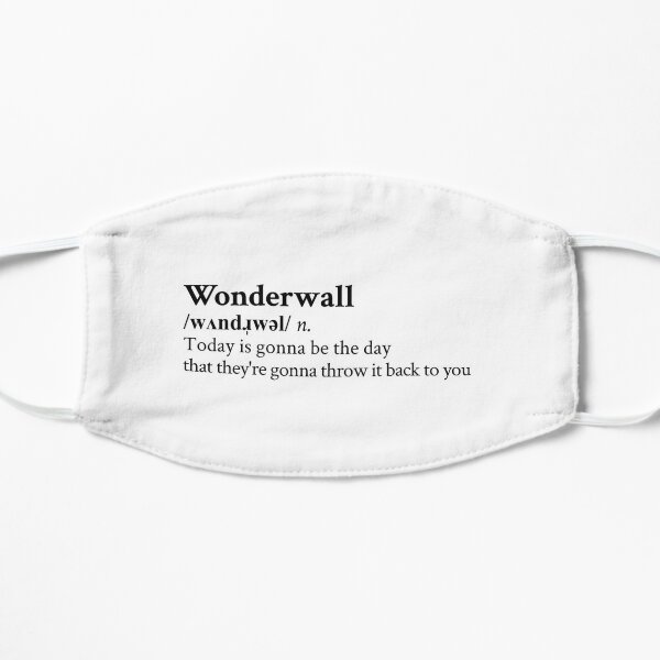 Wonderwall by Oasis Flat Mask RB1412 product Offical oasis Merch